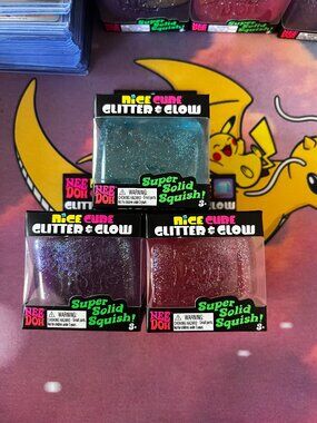 Needoh Nice cube, Glitter and Glow Full set of 3